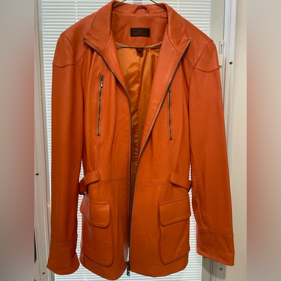 Vintage Orange Danier Leather Jacket - Picture 5 of 9